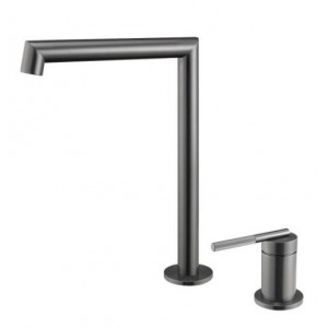 Caddence Series Brushed Gun Metal Grey Split Type Basin Mixer